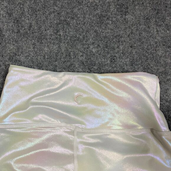 Zyia Luxe Leggings Womens Small White Unicorn Iridescent Gym Yoga Athletic 7/8 - Picture 7 of 9